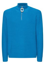 Henley Half-zip Wool Knit Sweater