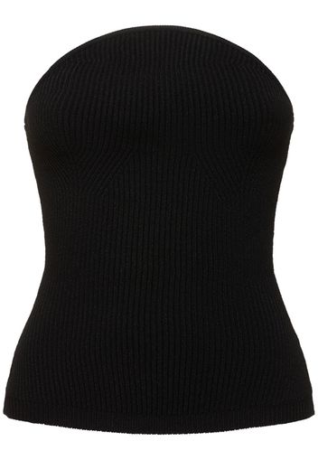 Jericho Strapless Knitted Viscose Top