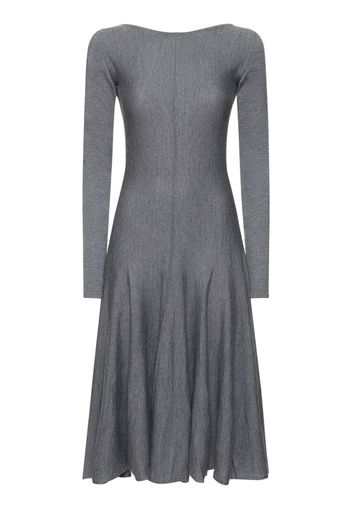 Dany Long Sleeve Wool Midi Dress