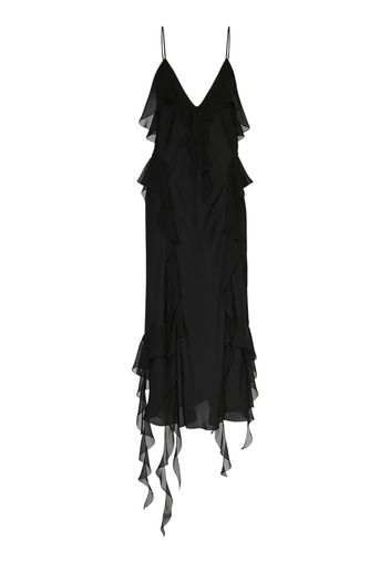 Pim Silk Ruffled Midi Dress