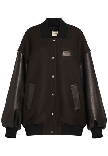 Spencer Wool Blend Bomber W/leather