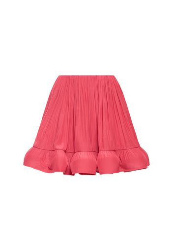 Ruffled Charmeuse Mini Skirt