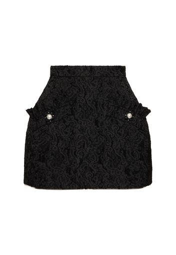 Woven Jacquard Mini Skirt