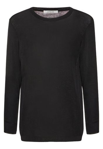 Seamless Wool & Silk Knit T-shirt