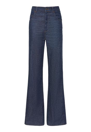 Okayama Wide Cotton & Linen Denim Jeans
