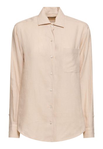 André Solaire Long Sleeve Linen Shirt