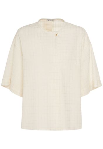 Adriana Cotton Blend Lurex Shirt