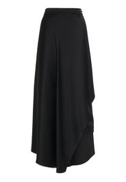 Alin Silk Satin Flared Midi Skirt