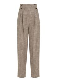 Lien High Rise Wool Blend Cropped Pants