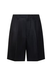 Joetsu Pleated Linen & Silk Shorts