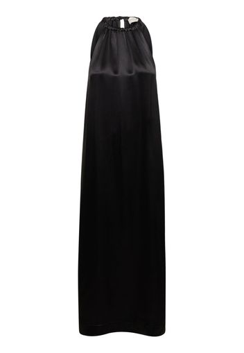 Morene Silk Blend Halter Neck Long Dress