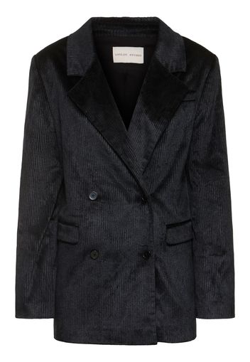 Zaite Double Breast Velvet Blazer