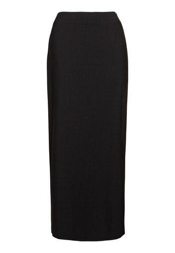 Samos Wool Blend Knit Long Skirt