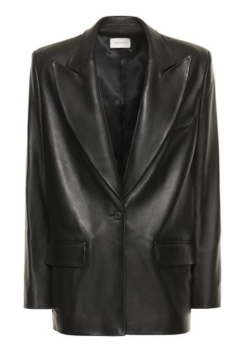 Oversize Tailored Leather Blazer