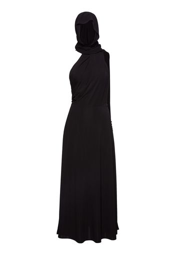 Hooded Jersey Midi Dress