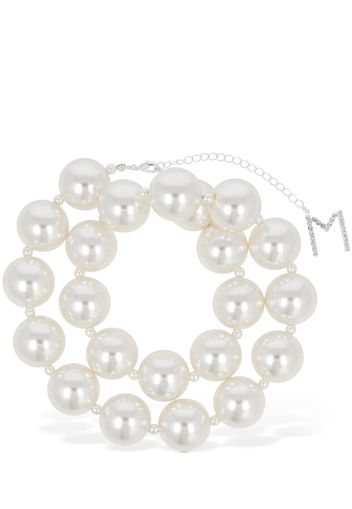 Faux Pearl Double Wrap Necklace