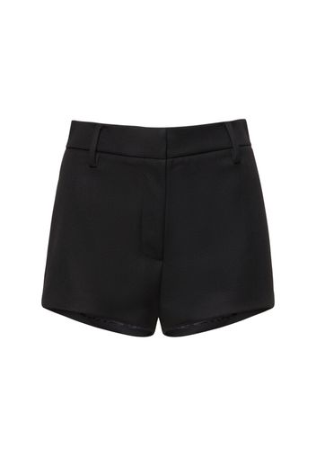 Wool Mid Rise Shorts