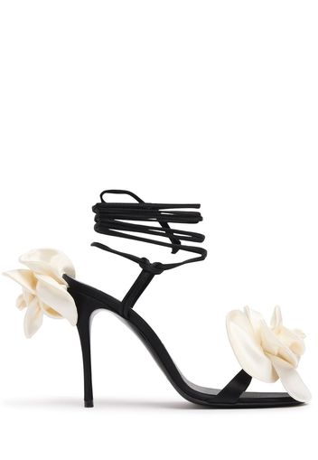 105mm Satin Flower Sandals