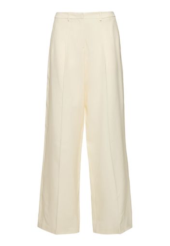 Wool & Silk Straight Pants