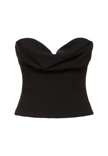 Strapless Wool Blend Corset Top