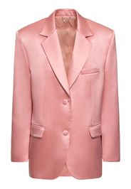 Silk Satin Single Breasted Blazer