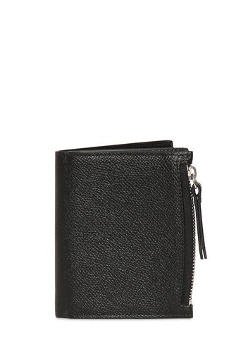 Grained Leather Billfold Wallet