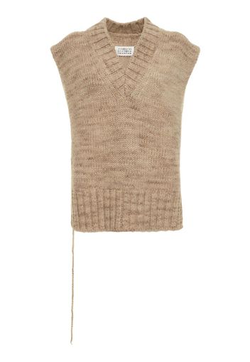 Open Side Alpaca Blend Knit Vest