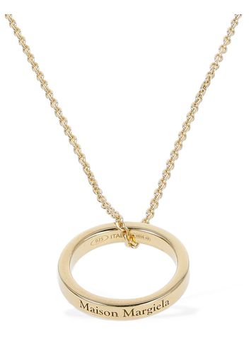 Logo Engraved Ring Charm Necklace