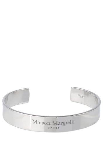 Logo Engraved Thick Cuff Bracelet