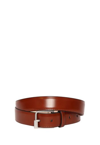 30mm Brushed Calfskin Leather Belt