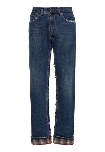 Distressed Cotton Denim Jeans