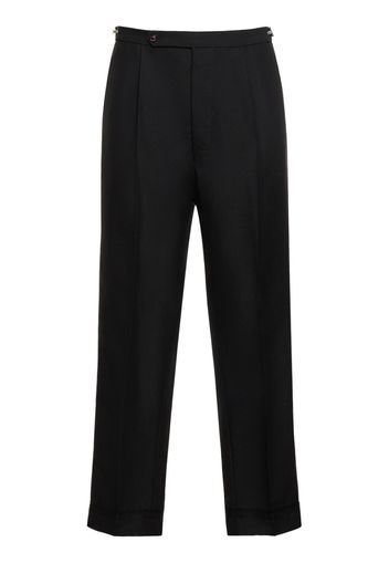 Wool Straight Leg Pants