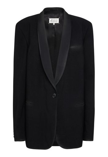 Wool Gabardine Single Breast Blazer