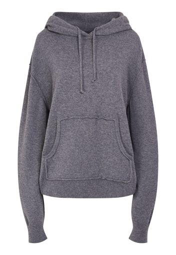 Hooded Cashmere Blend Knit Sweater