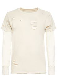 Distressed Cotton Jersey T-shirt