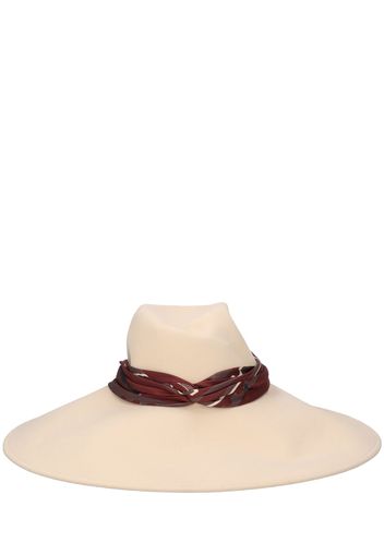 Big Virginie Wool Hat W/ Silk Hatband