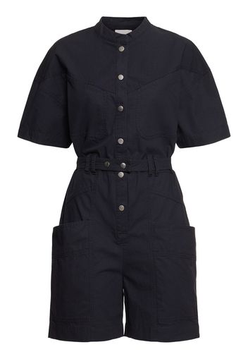 Kiara Belted Cotton Overalls