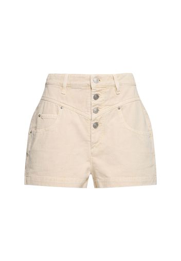 Jovany High Waist Cotton Shorts