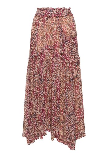 Veronique Printed Viscose Long Skirt