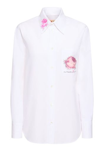 Embroidered Cotton Poplin Shirt