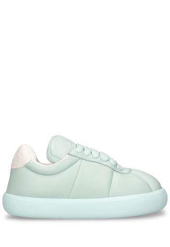 Puffy Soft Leather Low Top Sneakers