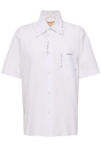 Logo Cotton Poplin Short Sleeve Shirt