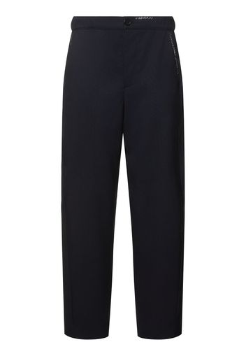 Wool High Rise Straight Pants