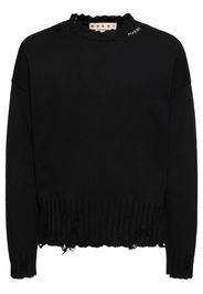 Logo Cotton Knit Boxy Sweater