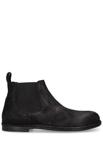 Reverse Leather Chelsea Boots