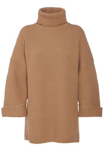 Dula Oversized Rib Knit Wool Turtleneck