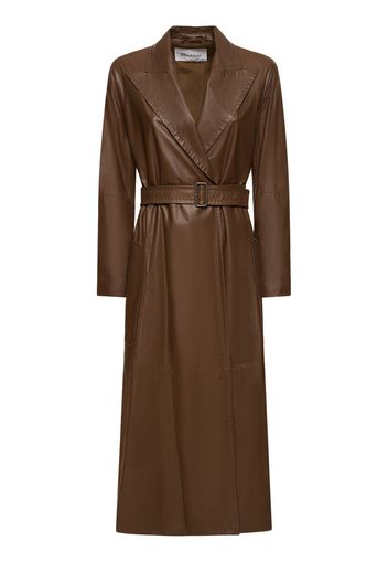 Aiello Leather Trench Coat W/ Belt