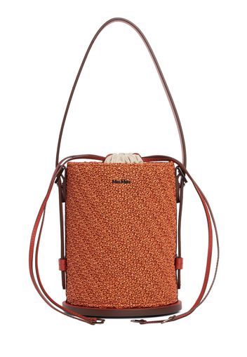 Bucket Raffia Effect Shoulder Bag