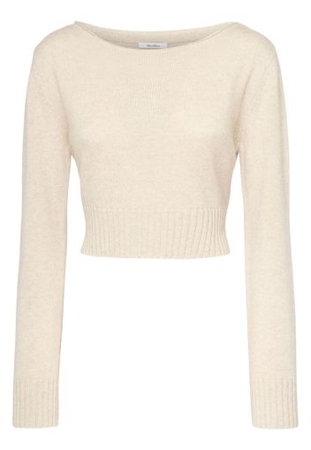 Angri Rib Knit Wool Crop Sweater