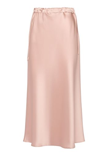 Editore Satin Elastic Midi Skirt